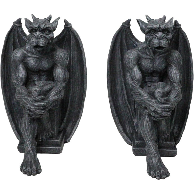 Ensemble de figurines serre-livres gothiques