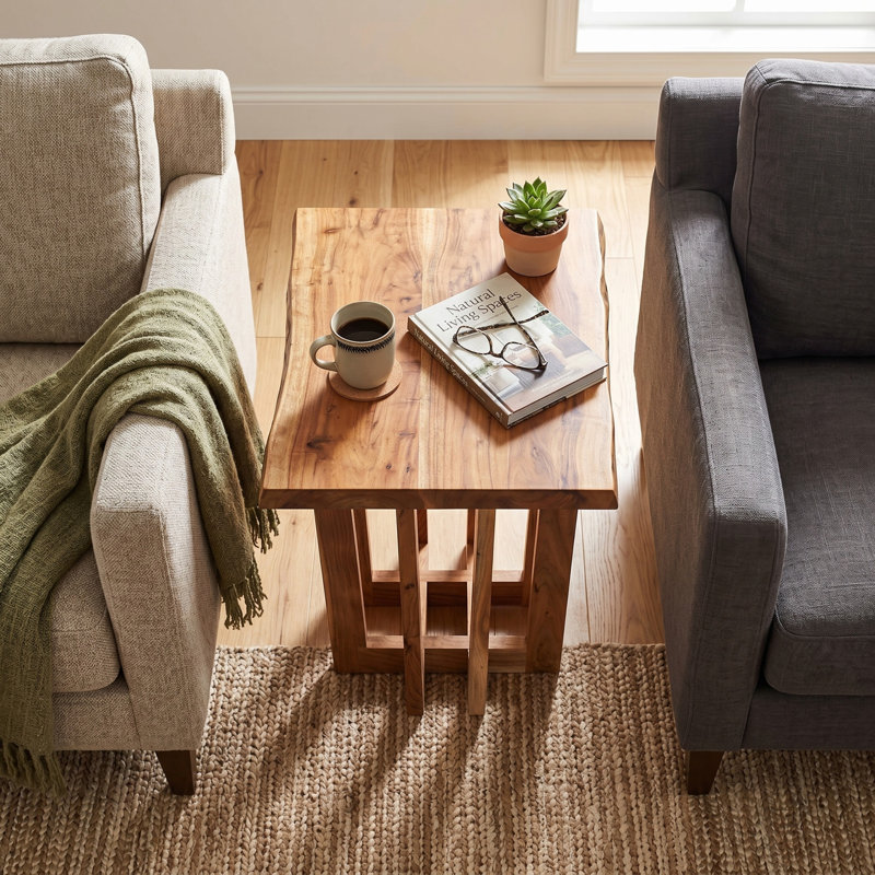 Berkshire Natural Acacia Wood Live Edge End Table