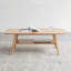 Table basse en chêne massif avec rangement double couche - 100% bois massif, 47,2 po-976099700
