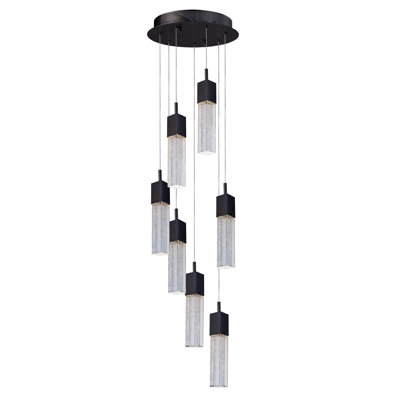 Luminaire suspendu carré / rectangulaire à DEL 7 lumières Bulluck