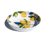 Lemon Orchard Low Bowl, (newWave) 8.8"/45 oz, Set of 6