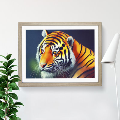 A Watercolour Tiger 1 Piece Single Picture Frame Painting