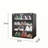 4 Layers Black Shoe Cabinet With Glass Door And Glass Layer Shoes Display Cabinet With LED Light Bluetooth Control