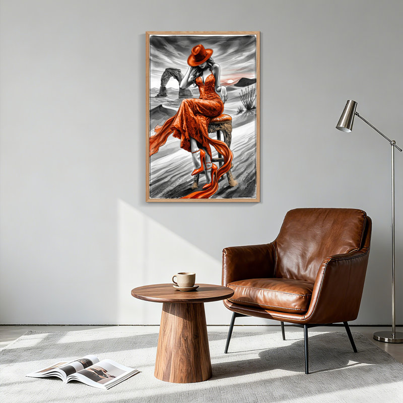 Ensemble de 1 tableau sur toile « Danseuse du désert », H 24 po x l 18 po, Naturel