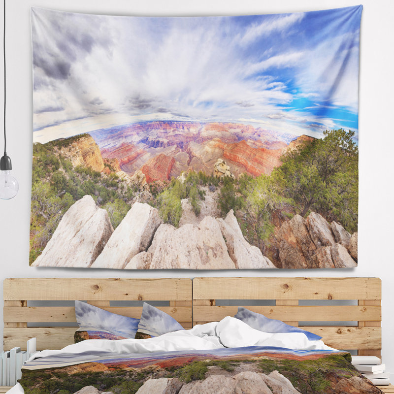 Œil visuel du tapisserie grand canyon, H 78 po x l 92 po