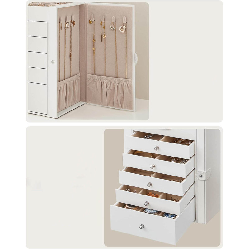 Jewelry Armoire, White