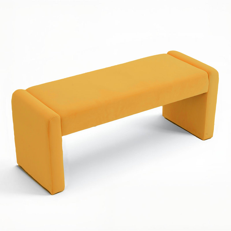 Velvet Entryway Bench End Of Bed Bench Upholstered Modern Window Bench Comfy Ottoman For Dining Room/Bedroom/Living Room/Hallway/Indoor