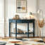 Console demi-lune avec tiroir et tablette-900943389