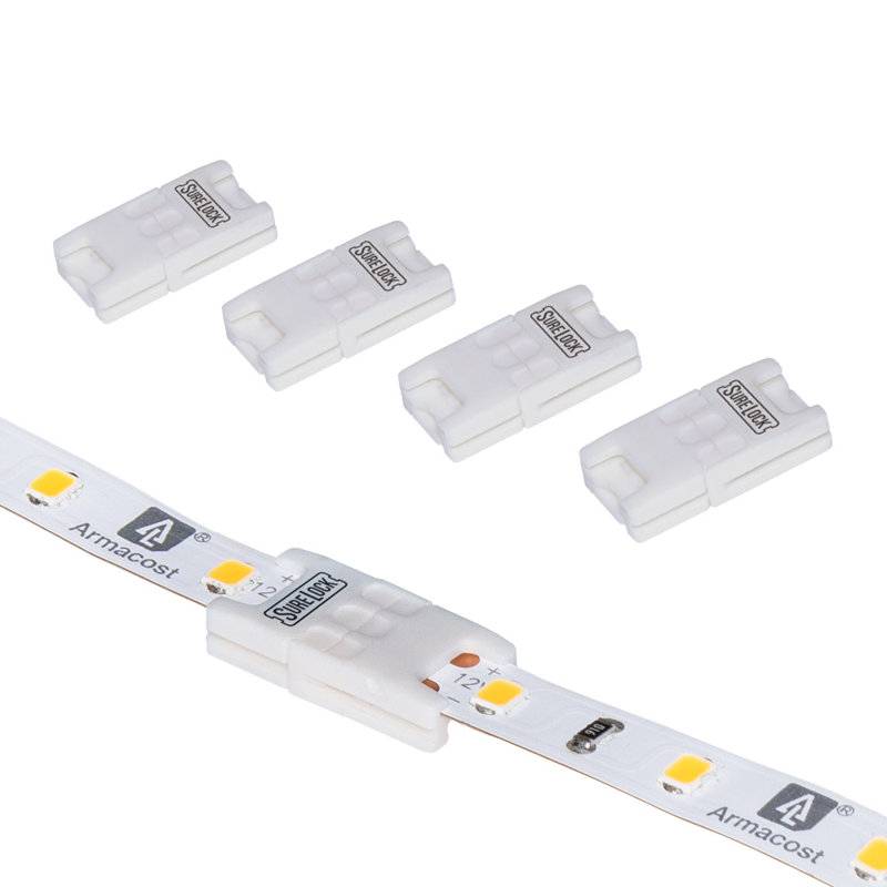 SureLock 2 Pin LED Strip Light Splice Connectors, 5 Pack