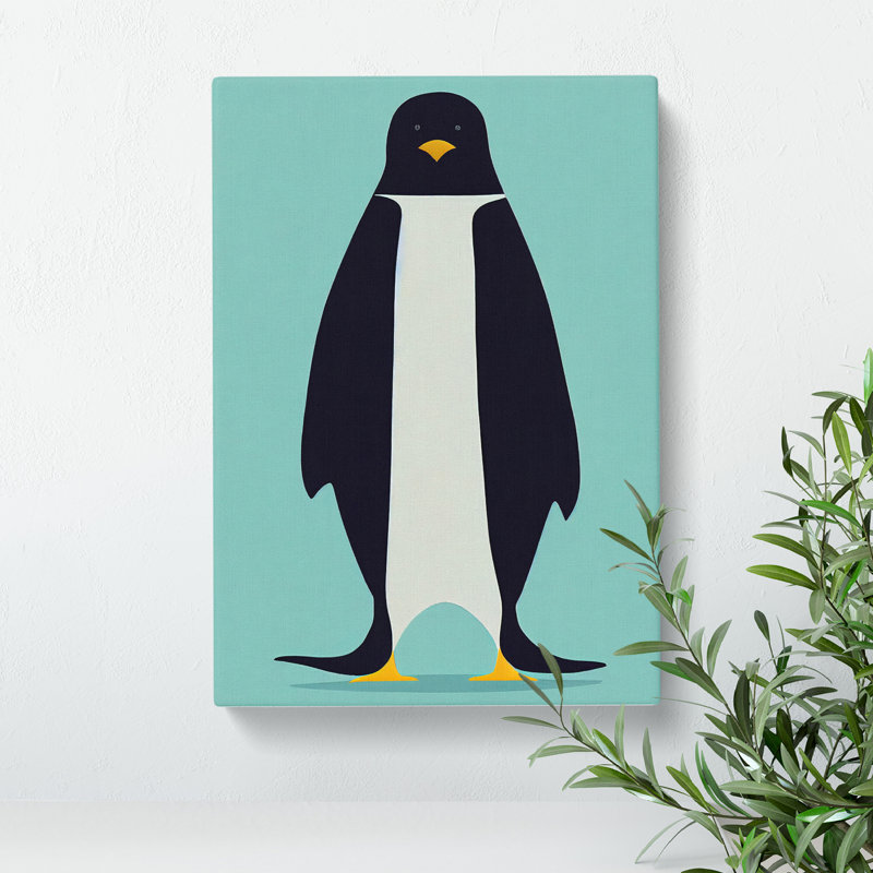 XV1022-3471X Penguin Abstract No.7 - Print, Wrapped Canvas, No Matte, 50cm H x 35cm W