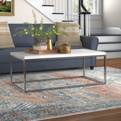 Benjermen Rectangular Coffee Table in Light Oak and Chromeprna