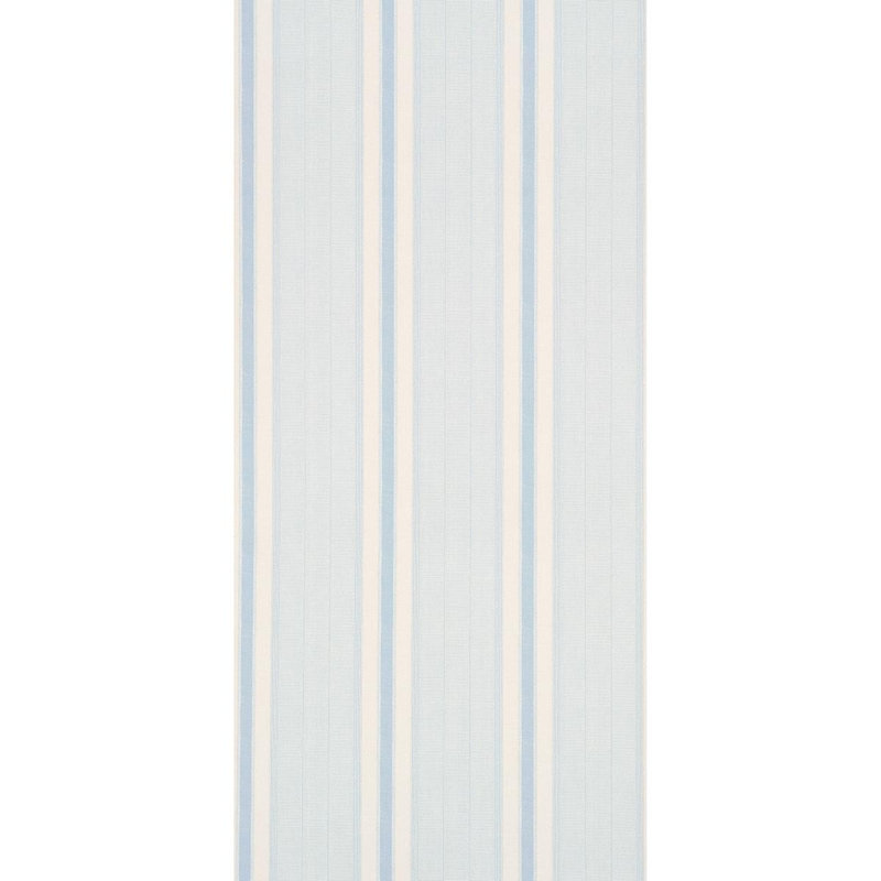 Schumacher x A Rum Fellow Ipala Stripe Vinyl Wallpaper, Sky
