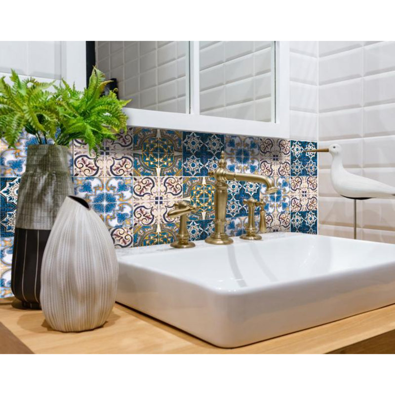 Carrelage mosaïque en vinyle Agean, H 7 po x l 7 po x P 0,1 po