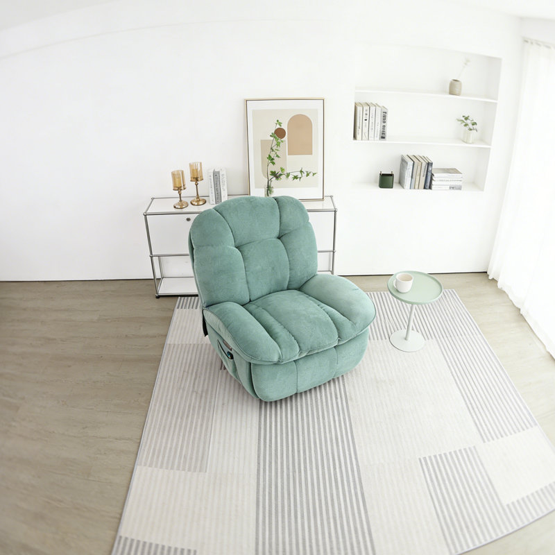 Fauteuil inclinable électrique pivotant zéro gravité avec massage et chaleur Jerrin, Vert