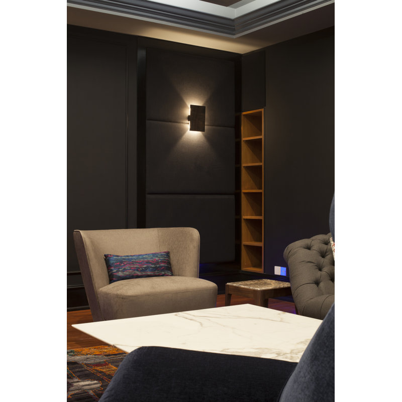 Tersus 1 - Light LED Flush Mounted Sconce, Oiled Walnut, No Metal, 2700K (Warm) 0-10V