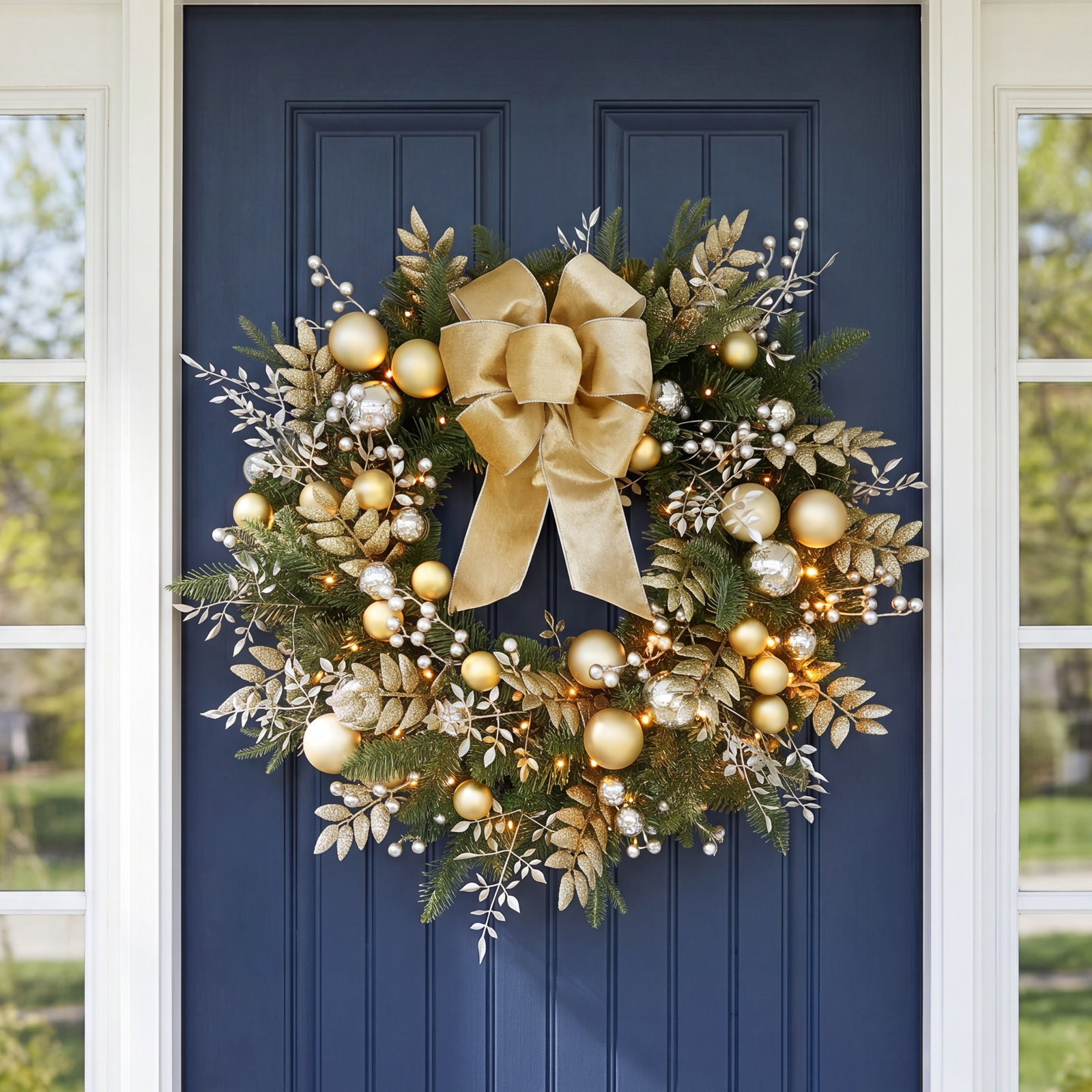 5" Pre-Lit Pine Christmas Wreath