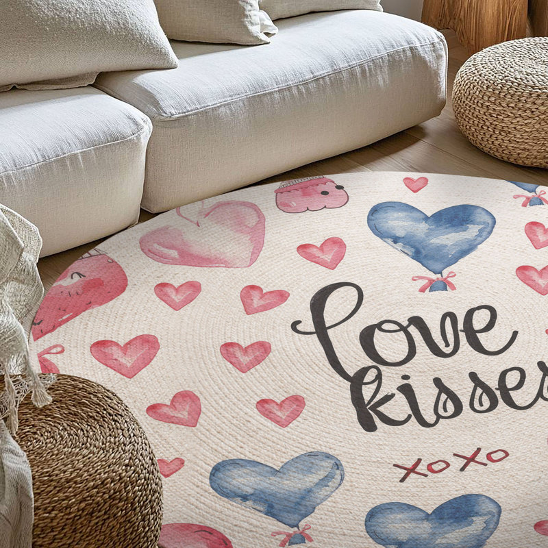 Tapis tressé Cupidon, Rond 5 pi