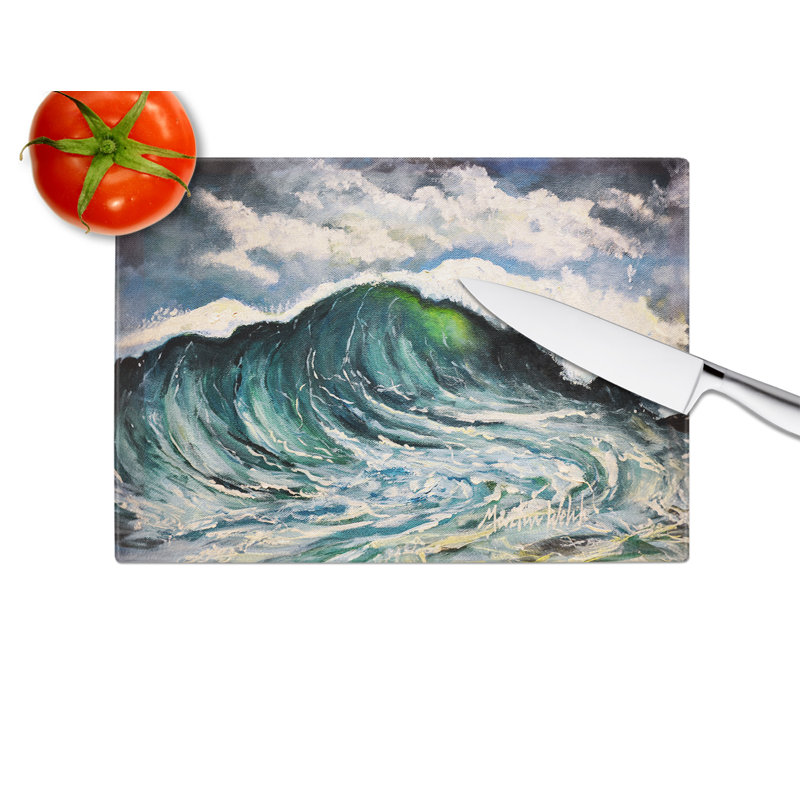 Big Blue Wave Glass Cutting Board