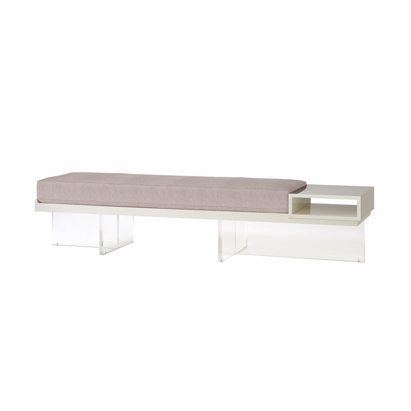 Banc de rangement Margot, Coquille d'huître (tissu performance) 1359-93