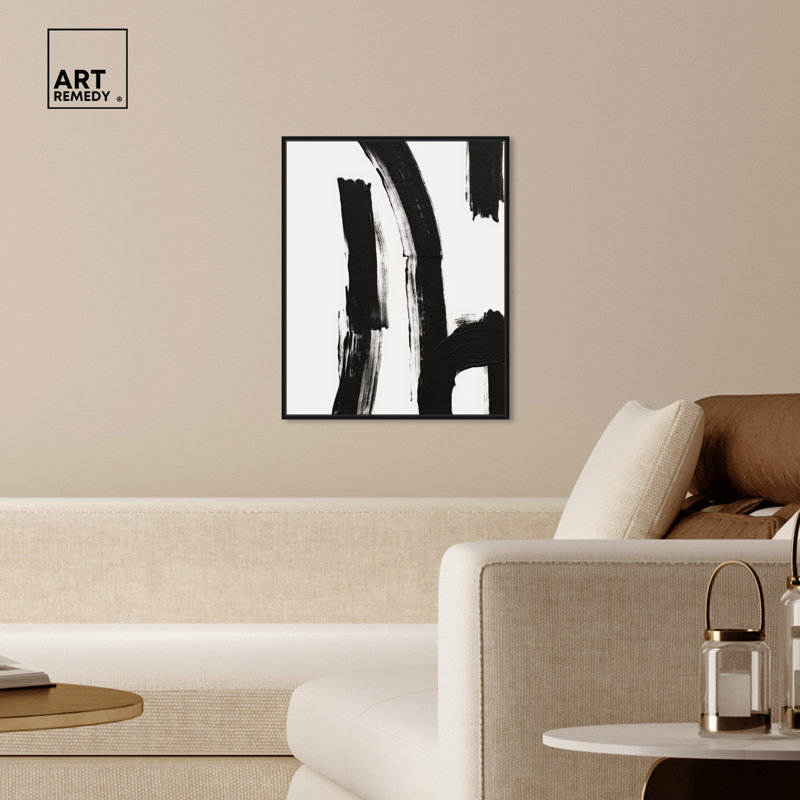 Art abstrait abstrait abstrait abstrait moderne, H 21 po x l 17 po, Cadre noir