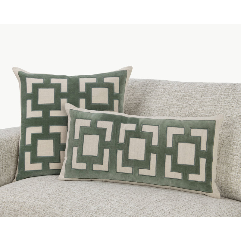 Corbin Pillow Cover & Insert, Green, Square 22"