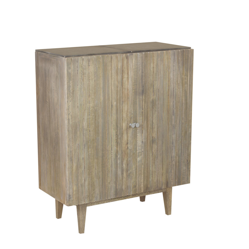 Leda Solid Wood 2 - Door Rectangle Accent Cabinet