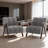 Dormon Upholstered Boucle  Armchair with Solid Wood Legs-1302436131