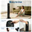 Ventilateur tour avec moteur à courant continu amélioré, ventilateur de plancher silencieux de 36 pouces pour la chambre à coucher, ventilateur sur pied oscillant à 60 ° avec télécommande et contrôle tactile, 3 vitesses, 4 modes, noir-132754834