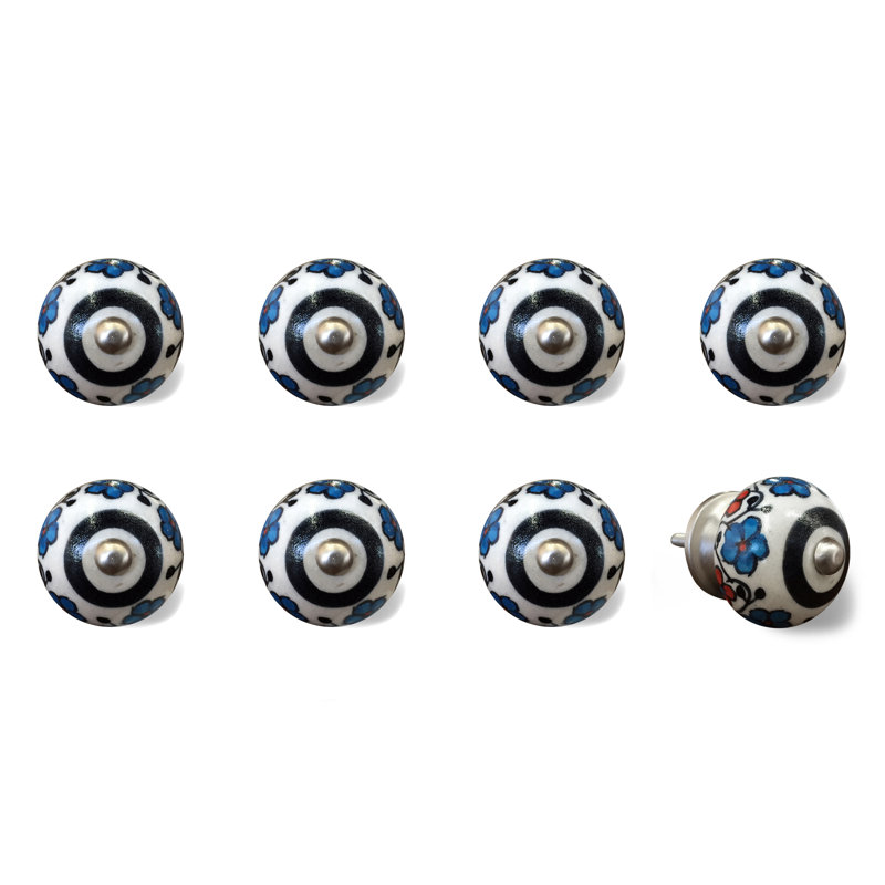 Hand Painted 1.5" Diameter Mushroom Knob Multipack