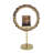Jenyl Candle Holder, Elegant Round Frame, Gray-Copper Glass, 21 Inch-123774346