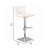 Acarlar Adjustable Height Swivel Faux Leather and Walnut Wood Bar Stool with Metal Base-1489120677-1489120675