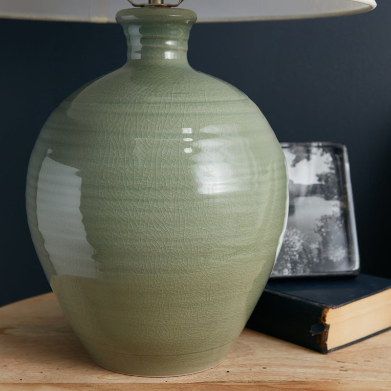 Belmont Lamp, Medium, Crackle Celadon