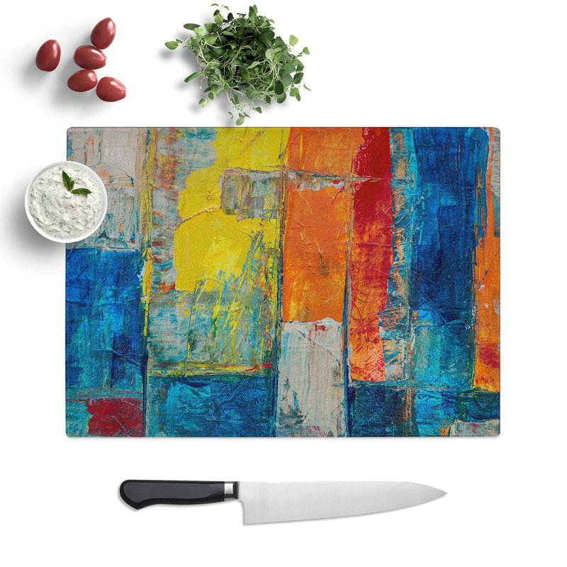 Tempered Glass Art Painting Vol.396 Chopping Board, 28.5 cm W x 20 cm L
