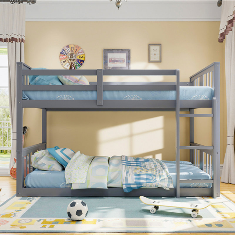 Bunk Bed With Ladder, Gray
