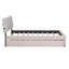 Lit plateforme tapissier avec gigogne Teddy-790654988-790654985