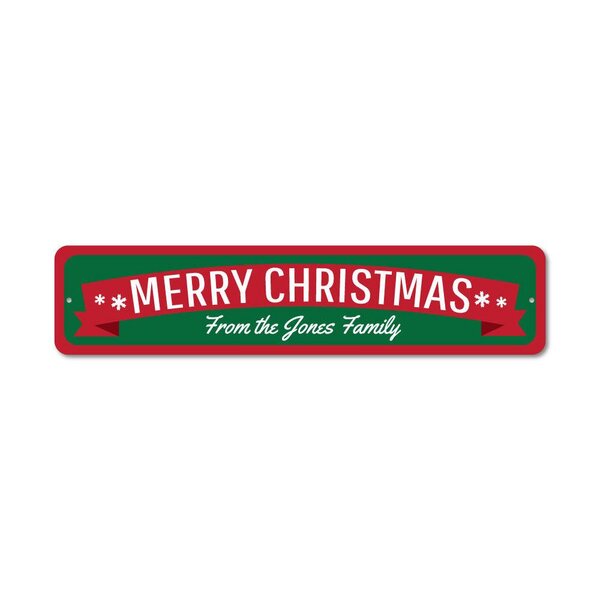 Lizton Sign Shop, Inc Merry Christmas Banner Custom Aluminum Sign | Wayfair