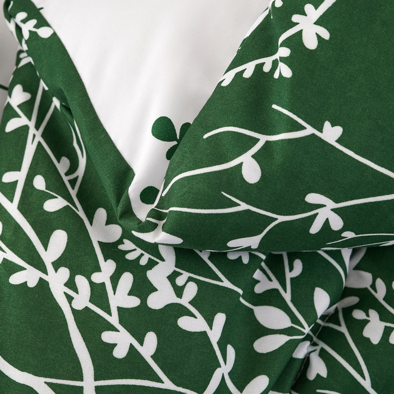 Hunter Green Twin Reversible Microfiber Comforter Set