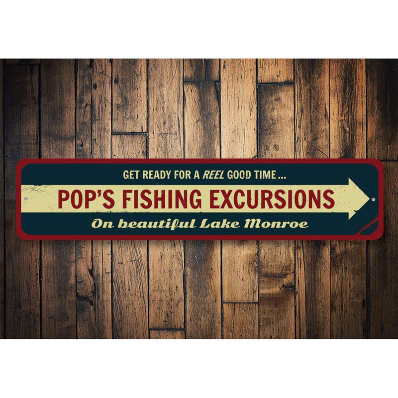 Panneau de pêche en aluminium, H 4 po x l 18 po x P 0,04 po