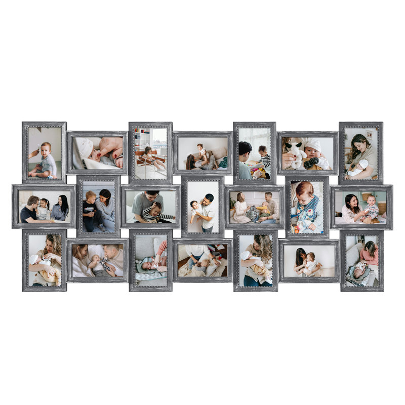 21 Opening Wall Gallery Picture Frame Set, Ash