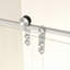 Porte de douche coulissante sans cadre H 56 à 60 po x 76 po, verre trempé transparent de 5/16 po (8 mm), structure en acier inoxydable-129052955