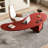 Red+Black+Clear Free Form Solid Wood+Barenia+Steel+Acrylic with 2 drawers desk-610568993-610569004