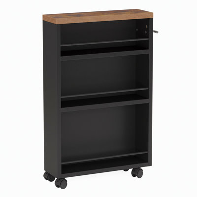 Storage Cart, Narrow Rolling Kitchen Utility Cart with Wheels for Small Spaces