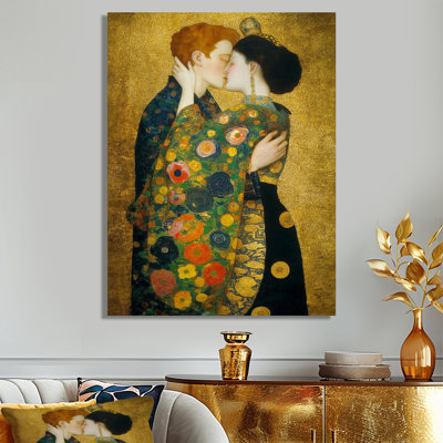 Intimate Of Couple Embracing - Couple Metal Wall Art, Glam Metal Print