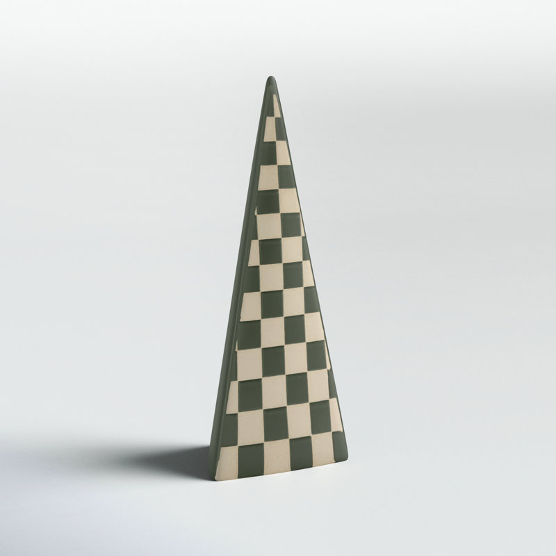 Colorado Checker Tree Sculpture, 14" H x 5.75" W x 5.75" D