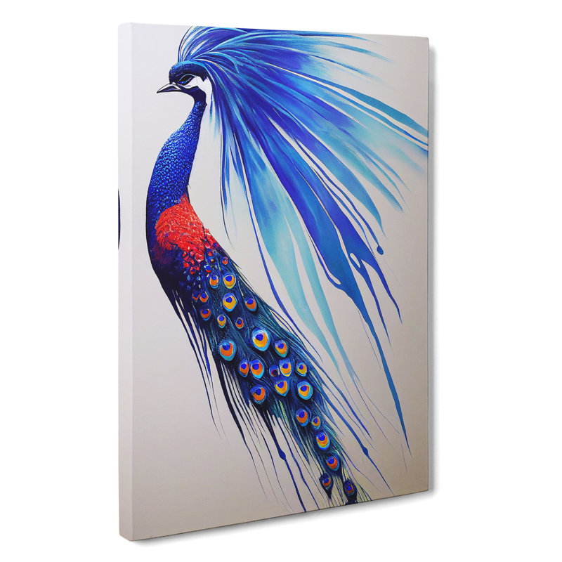 XC1022-3900X Sensational Peacock - Wrapped Canvas Print, 50cm H x 35cm W x 3cm D