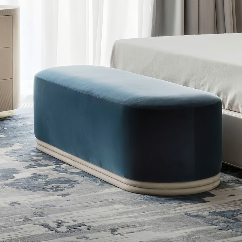 Banc rembourré en tissu Eular