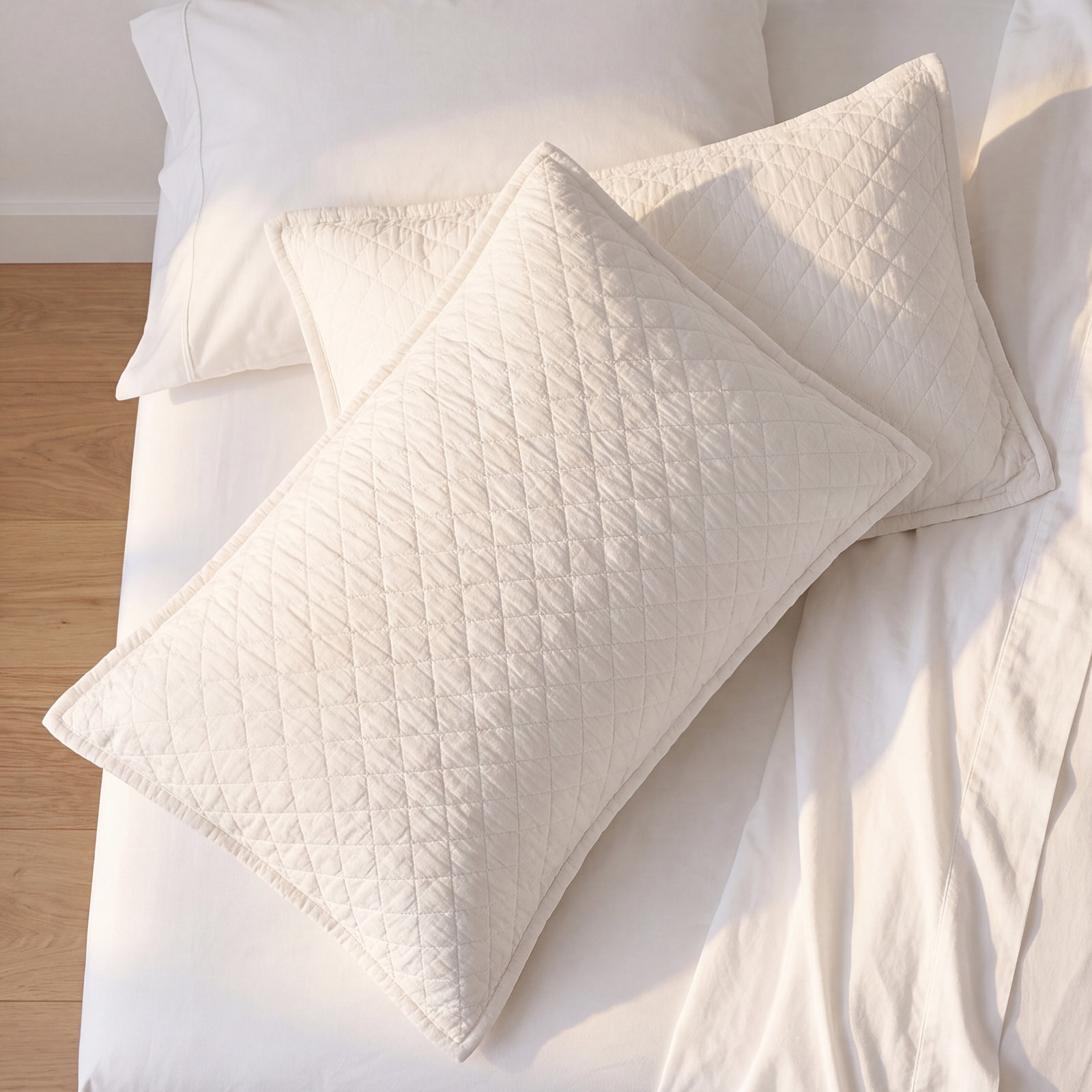 Jeffen Linen Pillow Sham, King, White