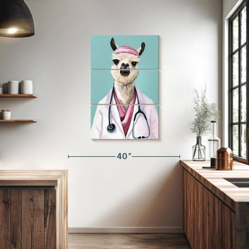 Ketti Doctor Llama, 38" H x 24" W