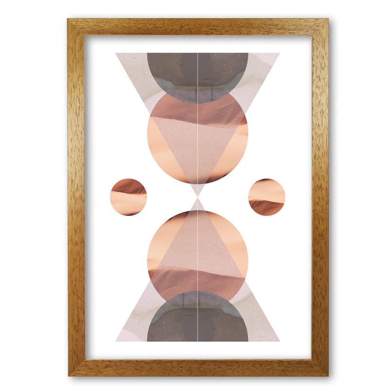 Abstract Sandstorm 1 - Print, 42 cm H x 30 cm W x 5 cm D, Honey Oak Frame