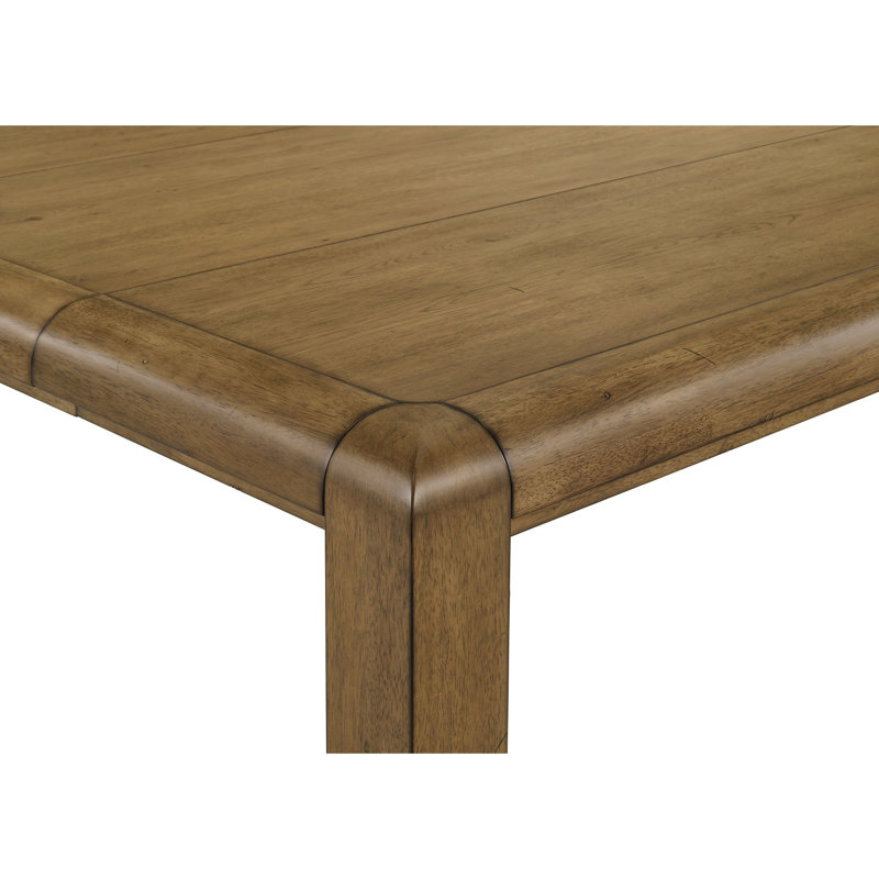 Ensemble de salle à manger 5 pièces avec table haute extensible de 45 cm, plateau rectangulaire style planches, chaises rembourrées et capitonnées, mobilier de salon en bois